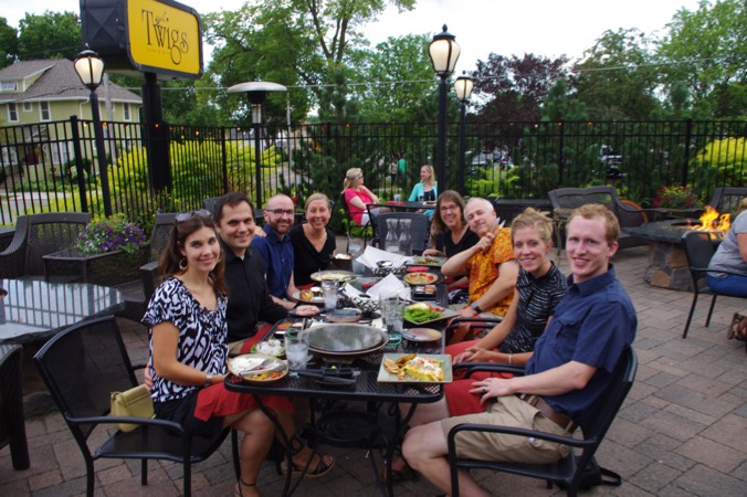 BrandHoot team eating out at Twiggs