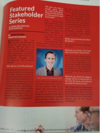 Nate and BrandHoot featured in Rochester Downtown Magazine