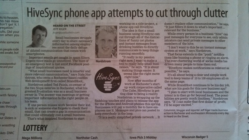 Article about HiveSync