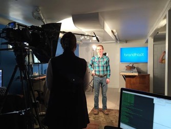 Nate being interviewed for presenting the RAVE award